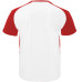 T-shirt technique à manches raglan respirant, Blanc/Rouge