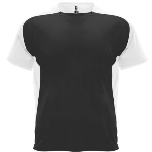 T-shirt technique à manches raglan respirant, Noir/Blanc