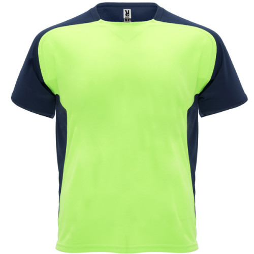 T-shirt technique à manches raglan respirant, Vert Fluo/Bleu marine T-shirt technique à manches raglan respirant, Vert Fluo/Bleu marine