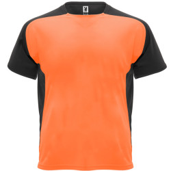 T-shirt technique à manches raglan respirant, Orange/Noir