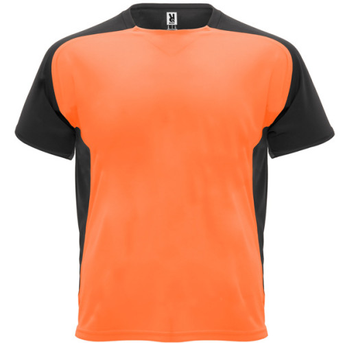 T-shirt technique à manches raglan respirant, Orange/Noir