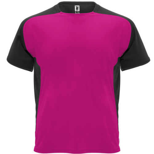T-shirt technique à manches raglan respirant, Fuchsia/Noir