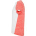 T-shirt technique respirant Zolder, blanc et corail chiné