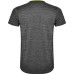 T-shirt technique respirant Zolder, jaune et noir chiné