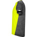 T-shirt technique respirant Zolder, jaune et noir chiné