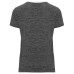 T-shirt technique femme ajusté respirant Zolder Woman, blanc et noir chiné