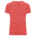 T-shirt technique femme ajusté respirant Zolder Woman, blanc et corail chiné